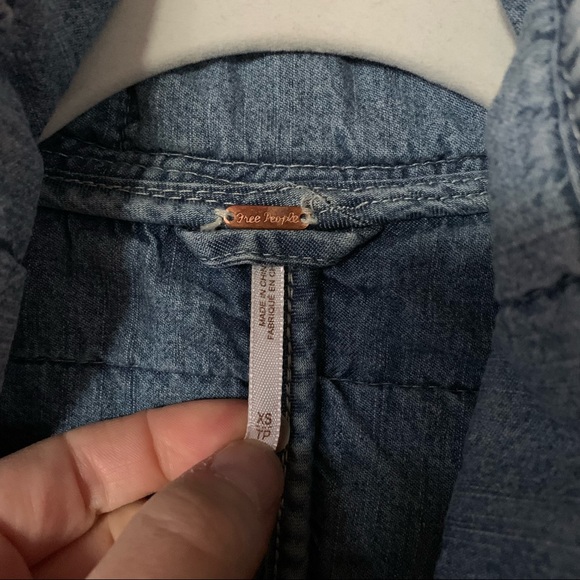 Free People Dolman Quilted Denim Jacket - Picture 10 of 10